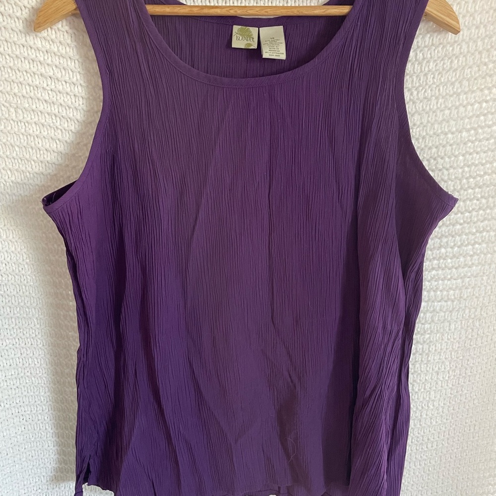 Purple tank top blouse by islander size 1X